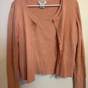 Talbots Coral Button-Down Women's Top